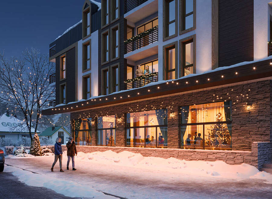Experience the charm of winter living in this stunning property.