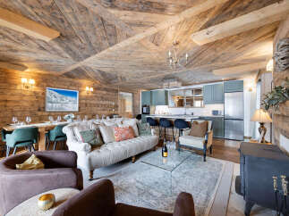 Step into luxury with this stunning property featuring a rustic, yet elegant interior.