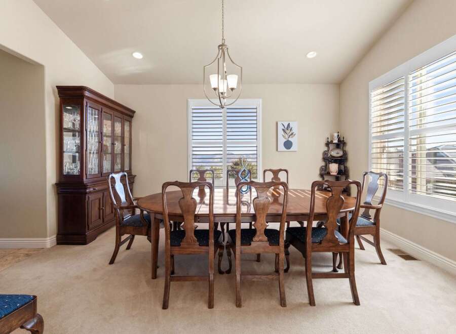 Step into elegance with this stunning dining room, perfect for hosting memorable gatherings.