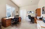 This home office offers a productive and stylish workspace.