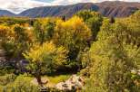 Nestled amidst the vibrant hues of autumn, this property offers a serene escape with stunning mountain views.