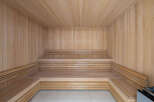 Step into a world of relaxation and rejuvenation with this stunning sauna.