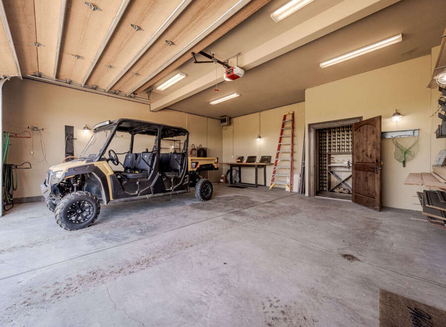 Explore this spacious garage, perfect for storing vehicles and equipment.