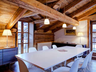 This stunning property boasts a unique blend of rustic charm and modern elegance.