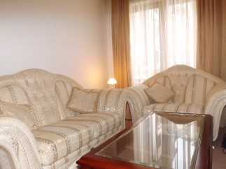 Relax in style in this elegant living room, featuring a plush sofa and armchair, perfect for unwinding after a long day.