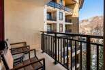 Enjoy breathtaking mountain views from this stunning balcony.
