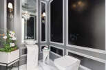 Step into luxury with this stunning bathroom design.