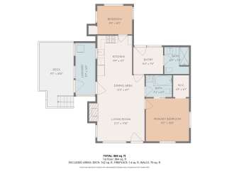 Discover this inviting home featuring a well-designed floor plan with a total of 884 sq.