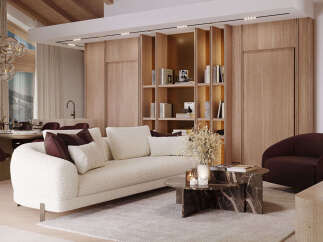 Experience luxury living in this stunning property, featuring a beautifully designed living room.