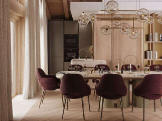 Experience luxury living in this stunning dining room.