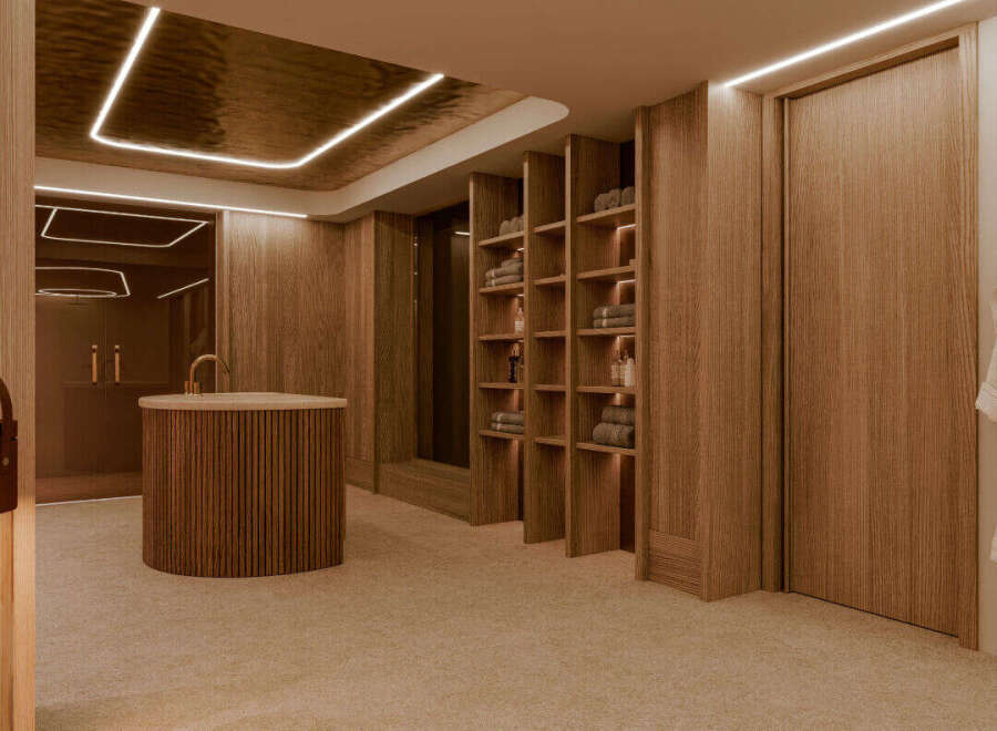 Step into luxury with this spa-like bathroom design.