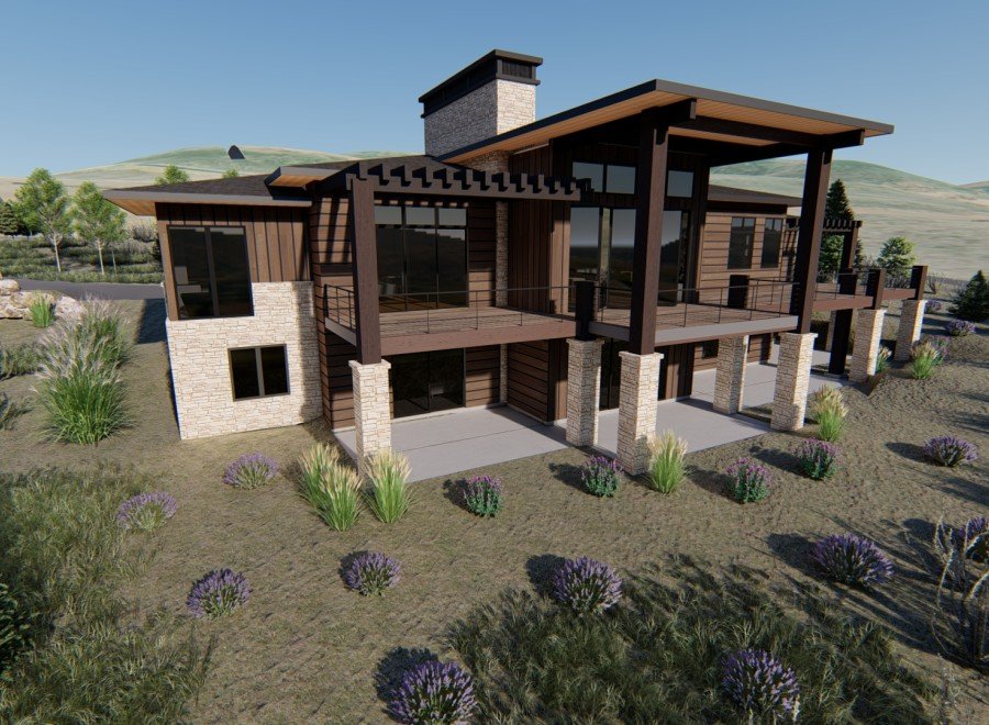 Stunning mountain home with expansive decks and breathtaking views.