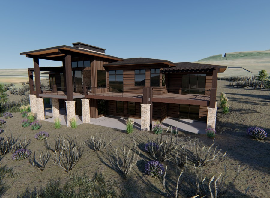 Stunning contemporary mountain home with expansive decks and breathtaking views.