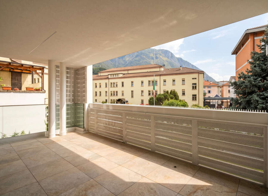 Enjoy breathtaking mountain views from this spacious balcony, perfect for outdoor relaxation and entertaining.