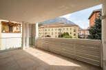 Enjoy breathtaking mountain views from this spacious balcony, perfect for outdoor relaxation and entertaining.