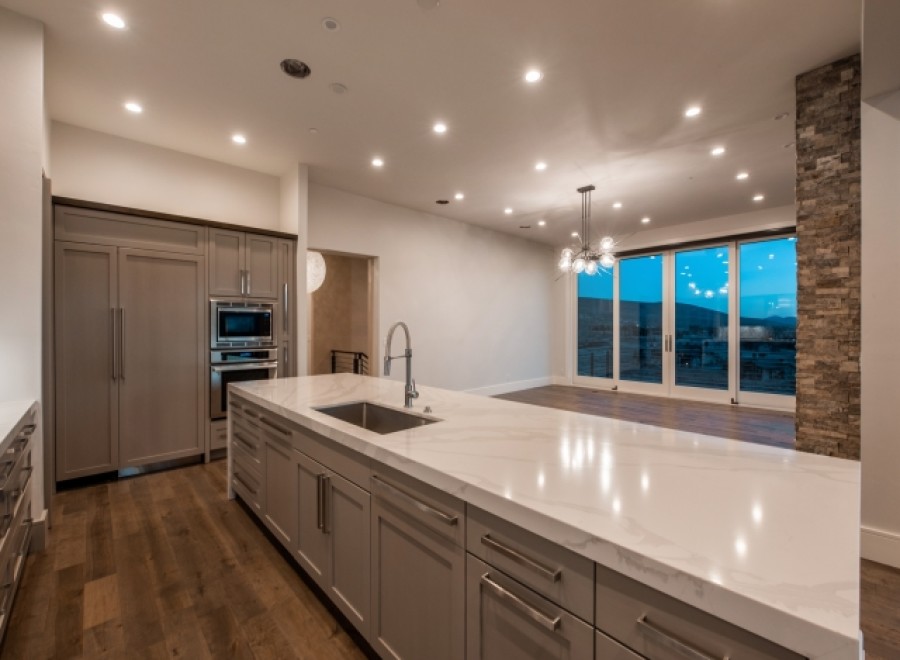 Stunning kitchen with expansive island and high-end finishes.