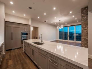 Stunning kitchen with expansive island and high-end finishes.