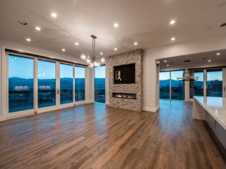 This stunning home boasts breathtaking views and an open floor plan, perfect for entertaining.