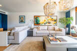 Step into luxury with this stunning living room, featuring a modern design and elegant decor.