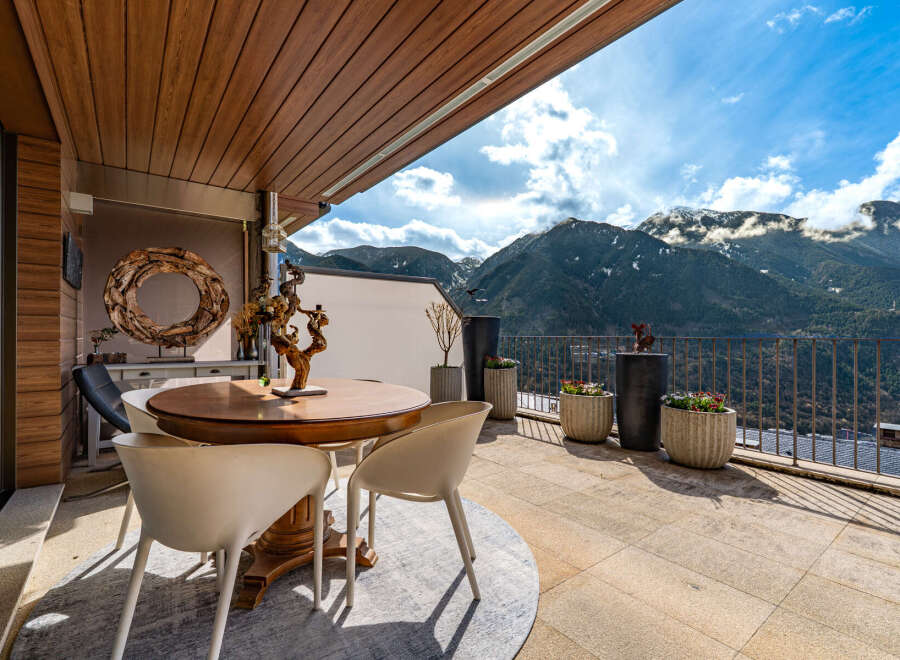 Experience breathtaking mountain views from this stunning property.