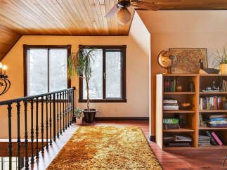 Step into this inviting space, featuring a warm and welcoming ambiance.
