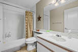 This bathroom features a clean and modern design, perfect for a relaxing retreat.