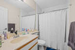 This bathroom features a clean and modern design, perfect for any home.