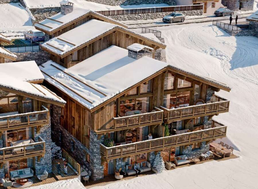 Experience luxury living in this stunning ski chalet, nestled in a picturesque winter wonderland.