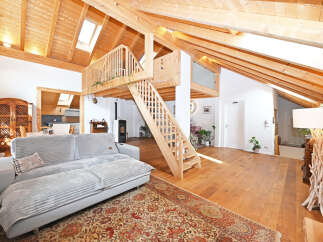 Experience the charm of this stunning property featuring a unique wooden interior design.
