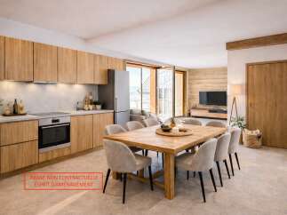 Experience modern living in this stunning property, featuring a beautifully designed kitchen with sleek cabinetry and top-of-the-line appliances.