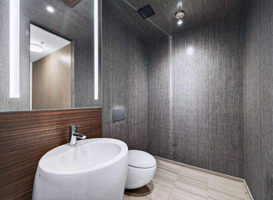 Step into modern luxury with this beautifully designed bathroom.
