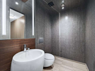 Step into modern luxury with this beautifully designed bathroom.