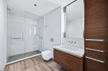 Step into luxury with this modern bathroom design.
