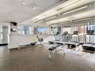 Enjoy a state-of-the-art fitness center with stunning city views.
