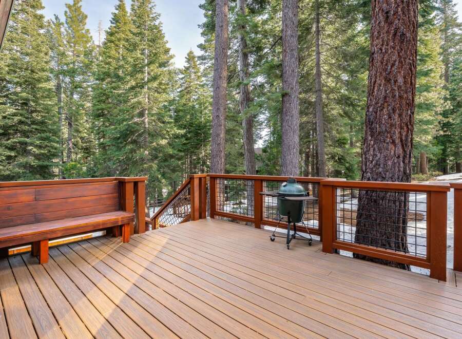 Enjoy the tranquility of nature from this stunning deck, perfect for entertaining or relaxing.