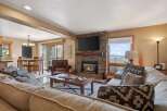 This stunning living room features a cozy fireplace, perfect for those chilly evenings.