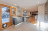 This stunning kitchen boasts modern design and functionality.