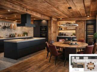 Experience luxury living in this stunning kitchen and dining area.