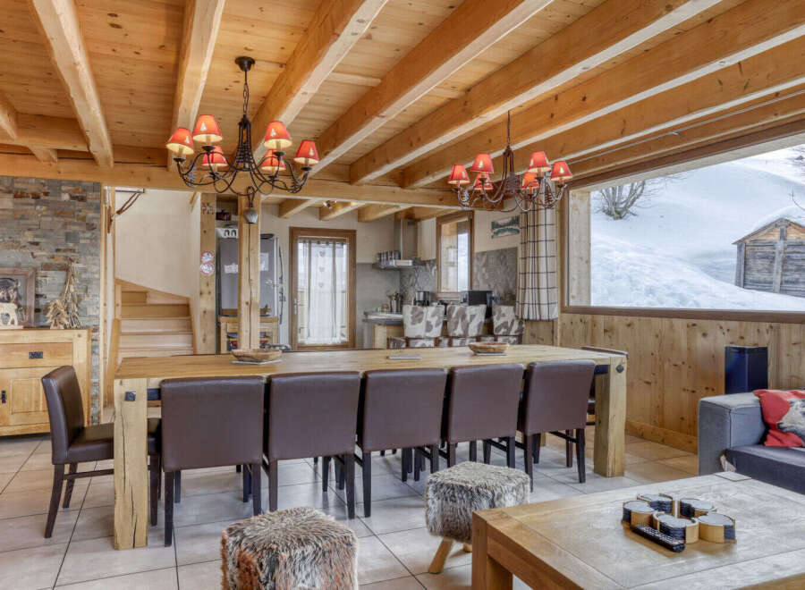 This stunning property boasts a warm and inviting interior, perfect for a cozy retreat.