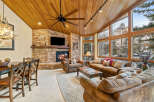 Experience luxury living in this stunning property featuring a cozy fireplace, perfect for chilly evenings.