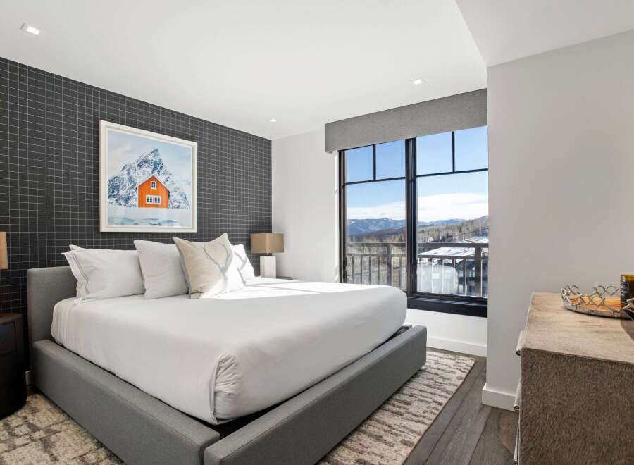 Experience luxury living in this stunning bedroom.