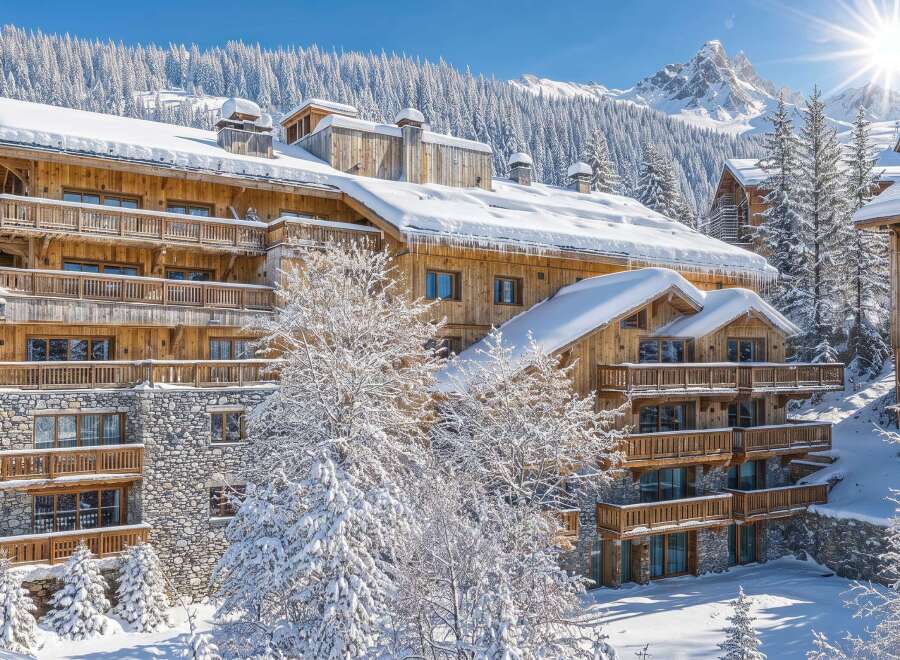 Experience luxury mountain living in this stunning chalet, nestled amidst snow-covered pines with breathtaking alpine views.