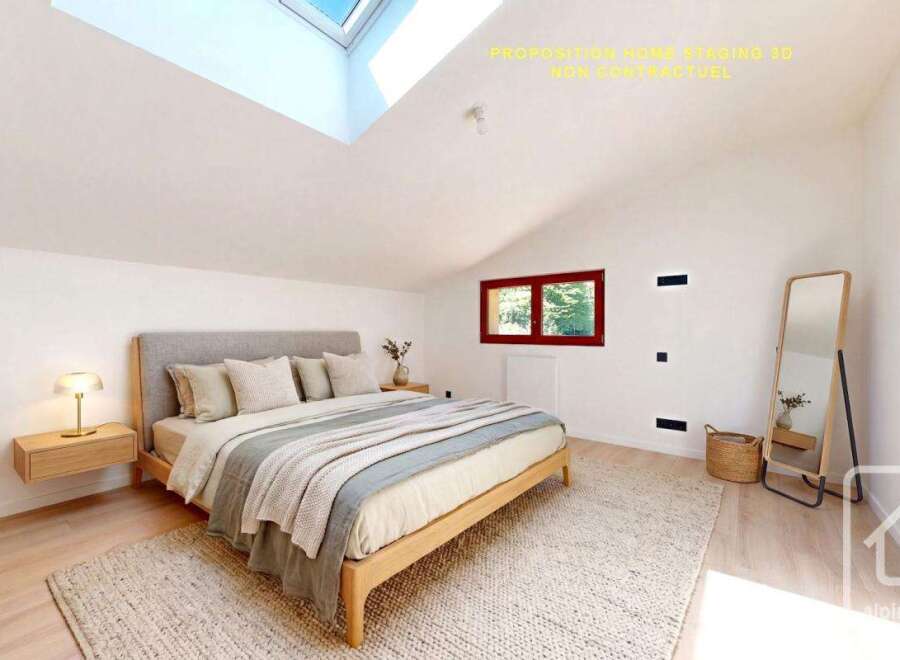 This stunning bedroom boasts a modern design with a touch of elegance.