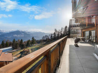 Experience breathtaking mountain views from this luxurious property.
