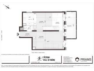 Discover the charm of this exquisite apartment in Val d'Isère, featuring a well-designed layout with a spacious kitchen and a cozy living area.