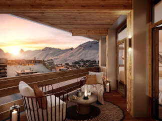 Experience the ultimate in luxury living with this stunning property, boasting breathtaking mountain views from its private balcony.