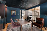 Step into luxury with this stunning home office, featuring a sophisticated design and premium finishes.