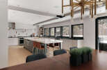 This stunning kitchen boasts a modern design with high-end finishes.