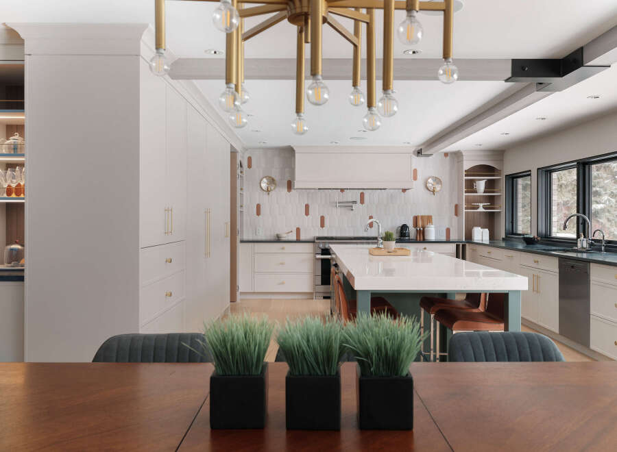 This stunning kitchen boasts a modern design with high-end finishes.