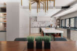 This stunning kitchen boasts a modern design with high-end finishes.
